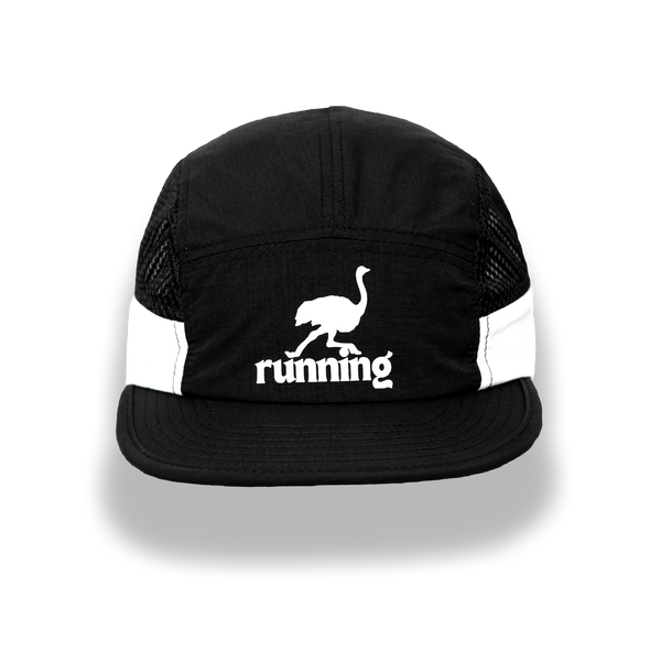 Ostrich Running Striped Hat | White Stripe
